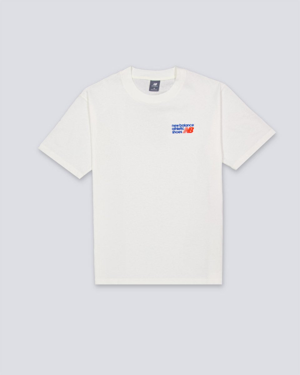 Camiseta New Balance Athletics Premium Logo Blanco Hombre