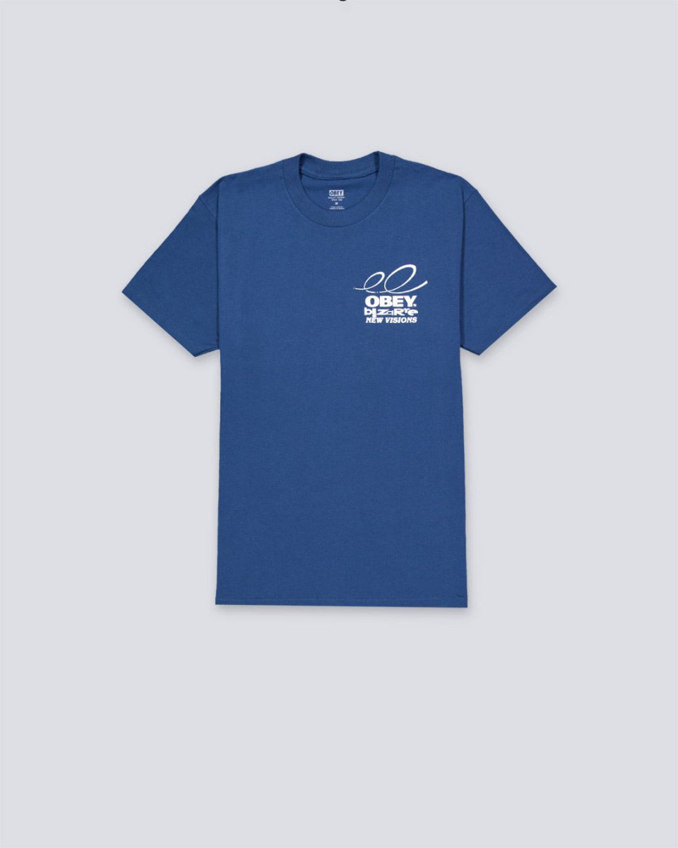 Camiseta Obey Bizzare New Visions Harbor Azul Hombre