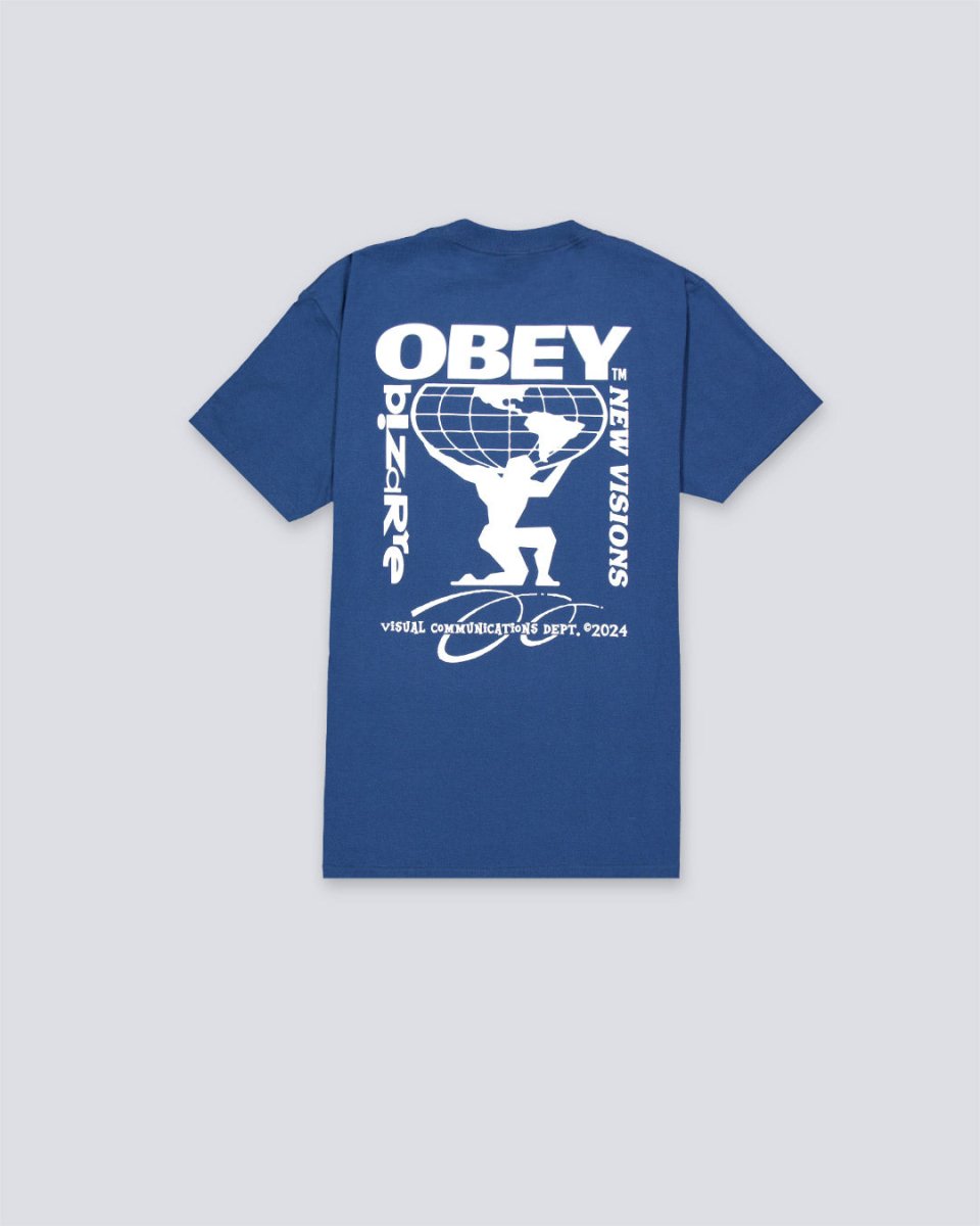 Camiseta Obey Bizzare New Visions Harbor Azul Hombre