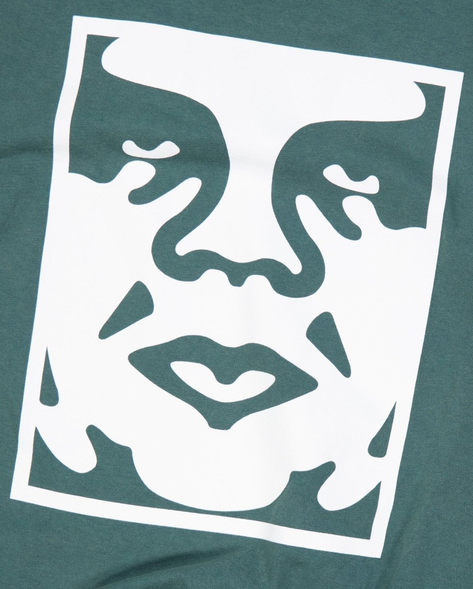 Camiseta Obey Bold Icon Face Pigment Verde Hombre 167924099-RFR