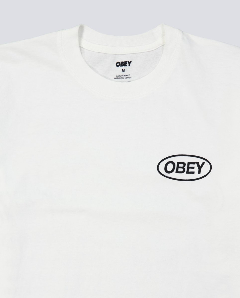 Camiseta Obey Code Pigment Blanco Hombre 167924337-VWH