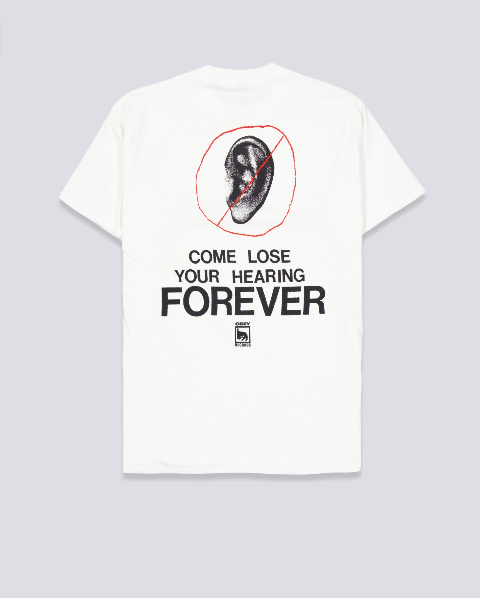 Camiseta Obey Come Lose Your Hearing Blanco Hombre 165264354-VWH