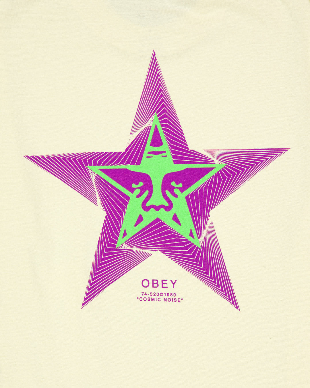 Camiseta Obey Cosmic Noise Amarillo Hombre 165264049-PLY