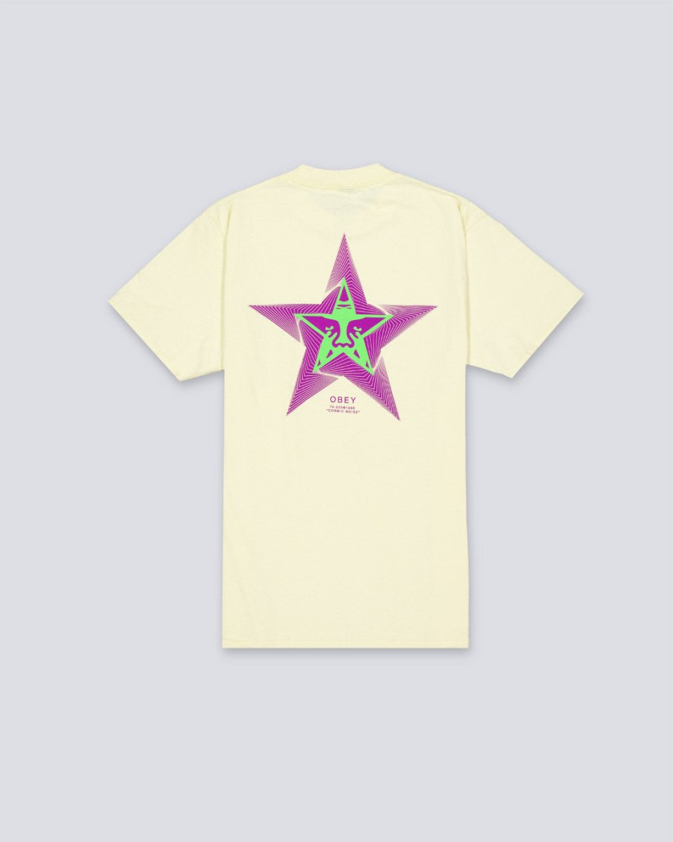 Camiseta Obey Cosmic Noise Amarillo Hombre 165264049-PLY