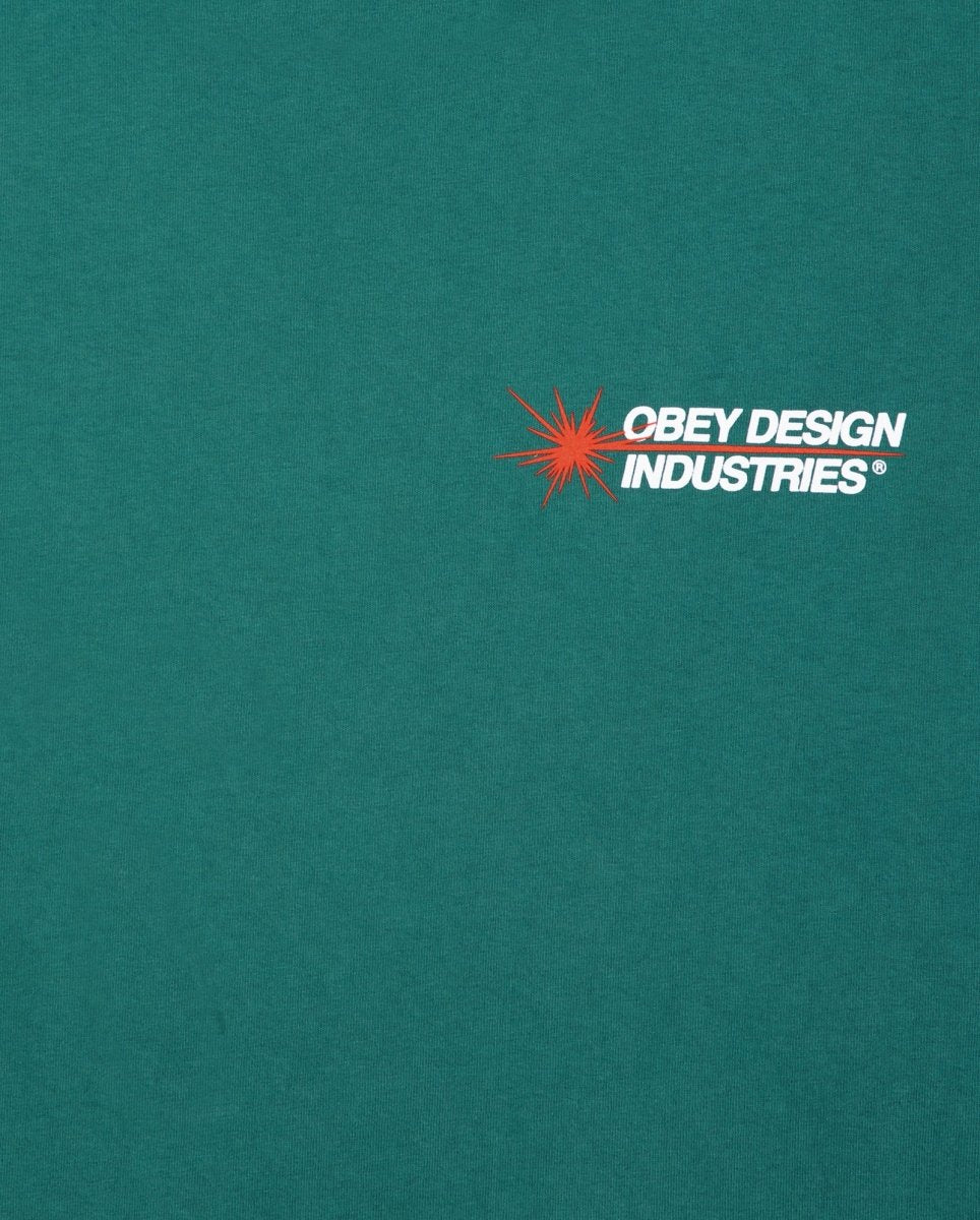Camiseta Obey Design Industries Pigment Rain Verde Unisex 167924101-RFR
