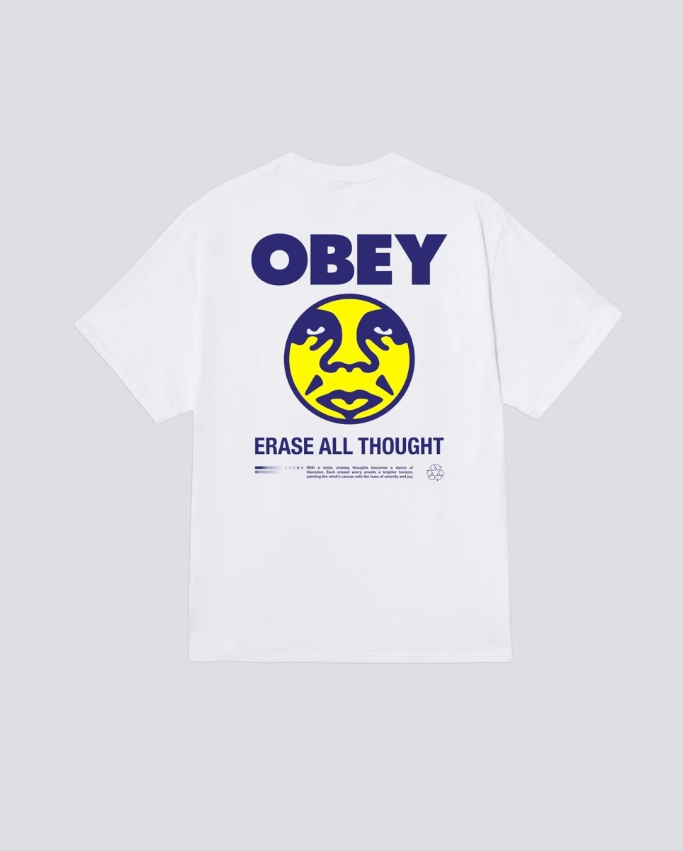 Camiseta Obey Erase All Thought Blanco Hombre 165264212-WHT