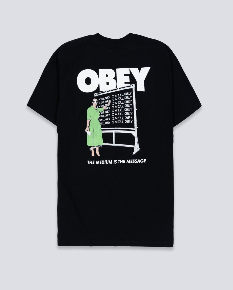 Camiseta Obey I Will Obey Negro Unisex 165264349-BLK