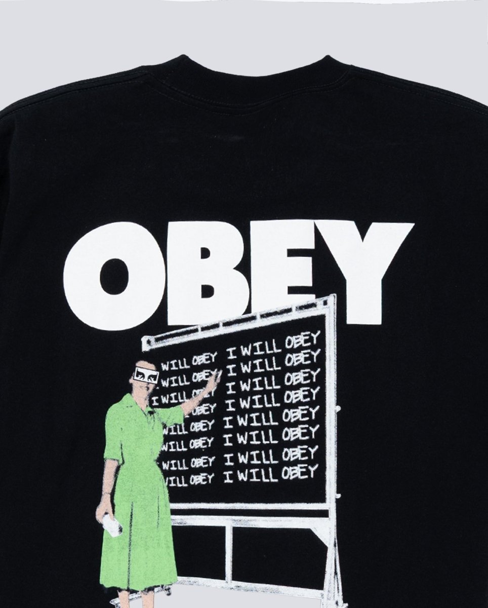Camiseta Obey I Will Obey Negro Unisex 165264349-BLK