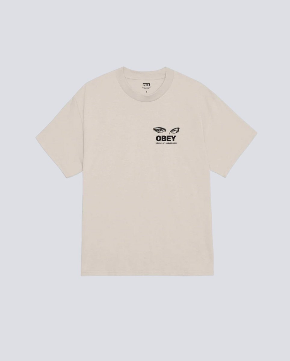 Camiseta Obey Icon Open Minds Open Beige Hombre 165264264-SIG