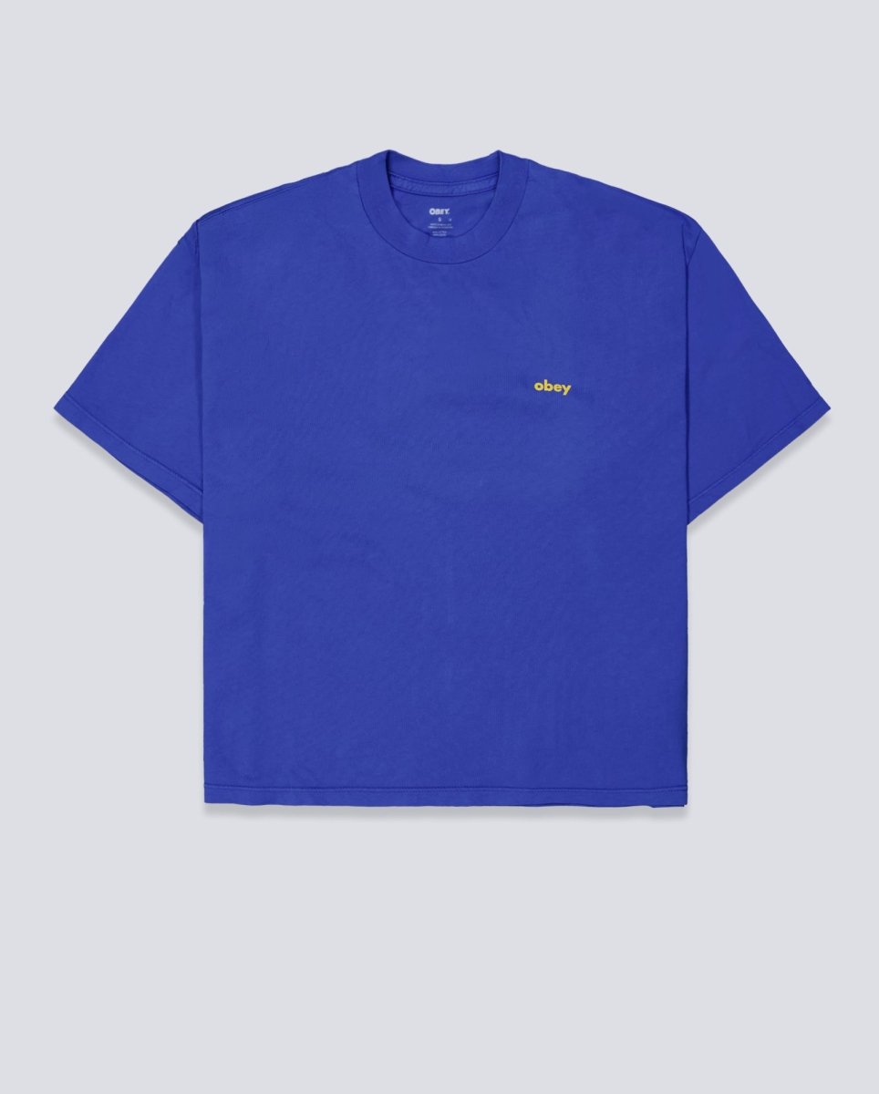 Camiseta Obey Listen To The Best Azul Mujer 268072705-EID