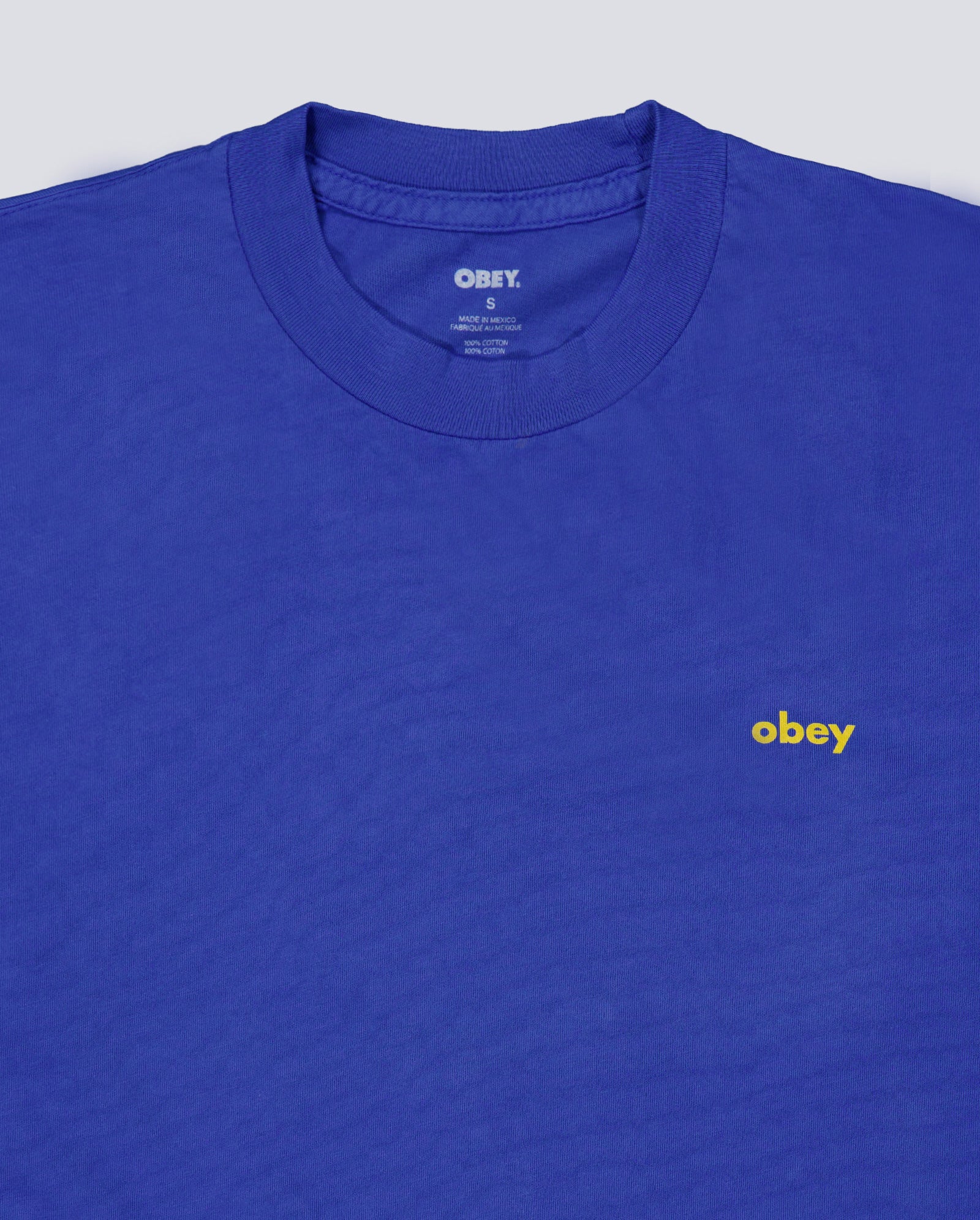 Camiseta Obey Listen To The Best Azul Mujer 268072705-EID
