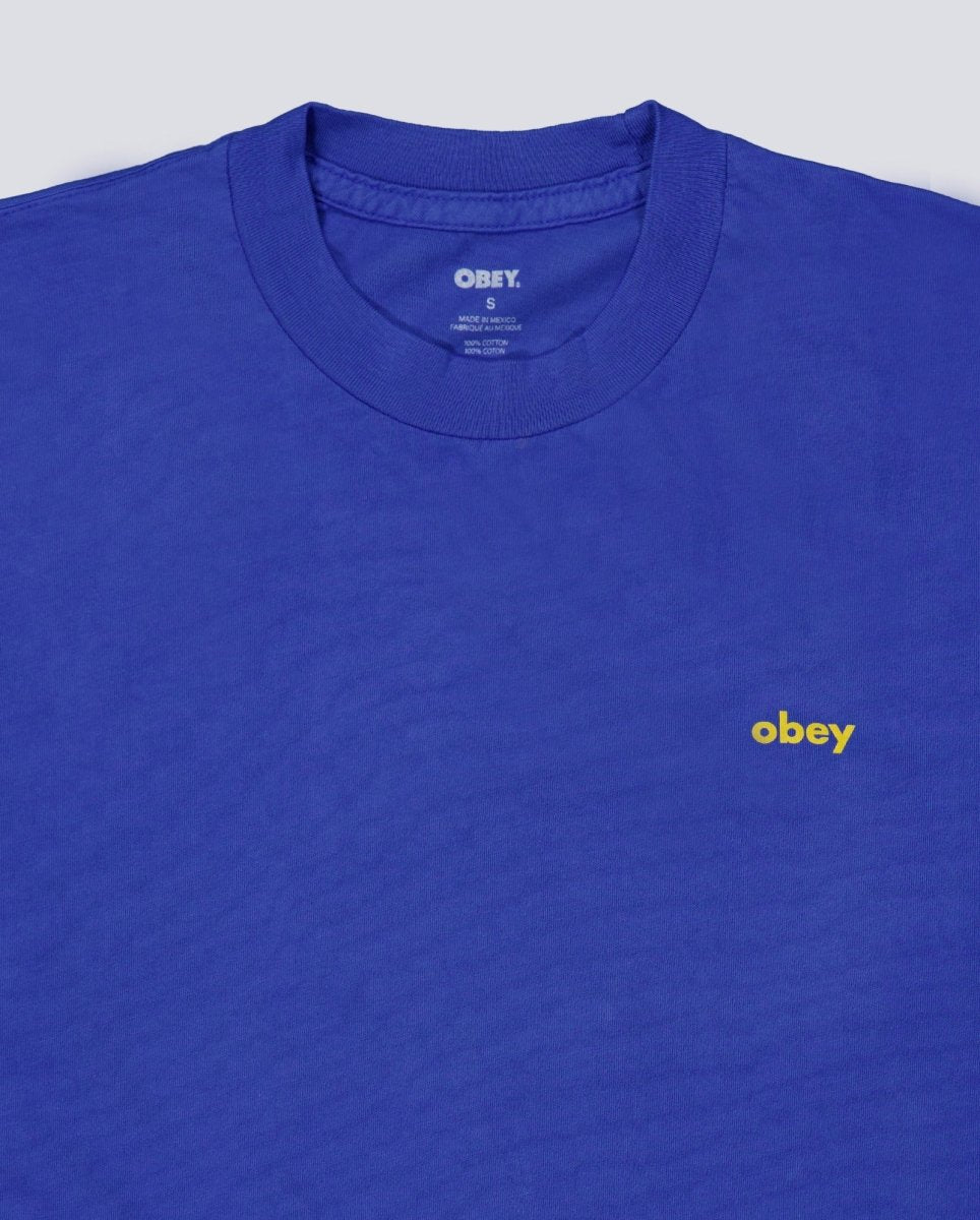 Camiseta Obey Listen To The Best Azul Mujer 268072705-EID