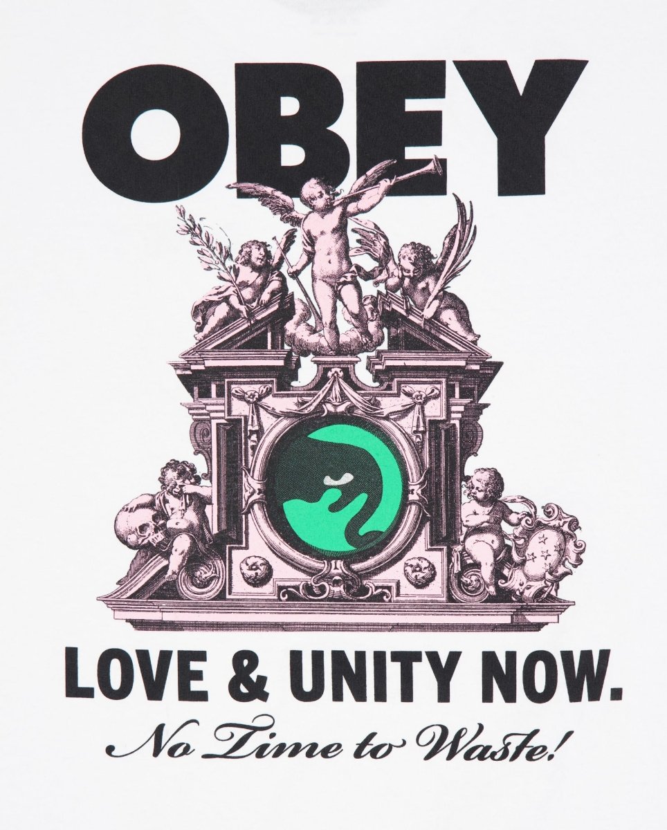 Camiseta Obey Love & Unity Now Blanco Unisex 165264103-WHT