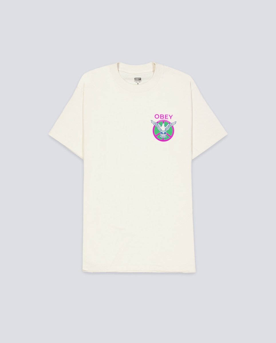 Camiseta Obey Peace Defenders Beige Unisex 165264138-CRM