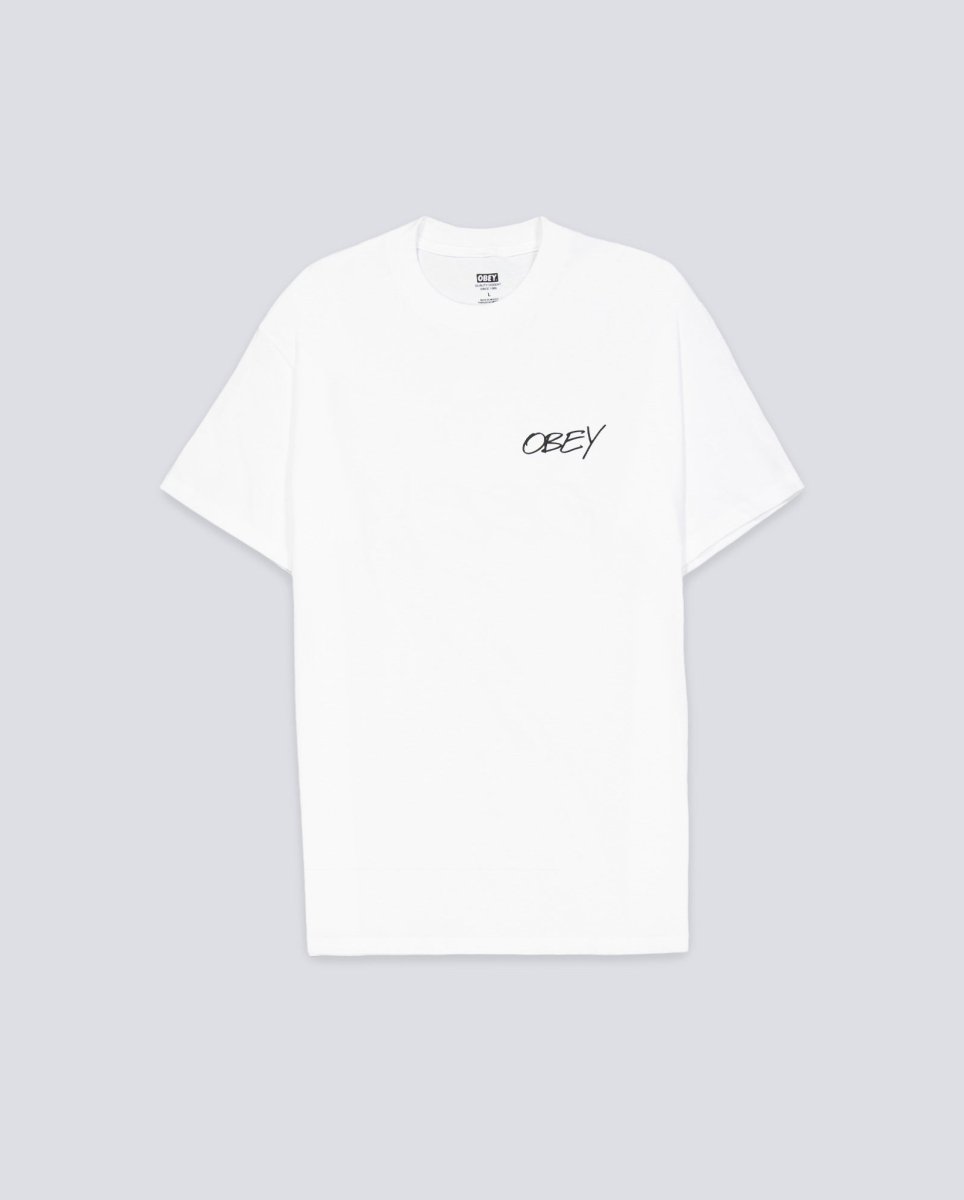 Camiseta Obey Poppies Blanco Unisex  165264123-WHT