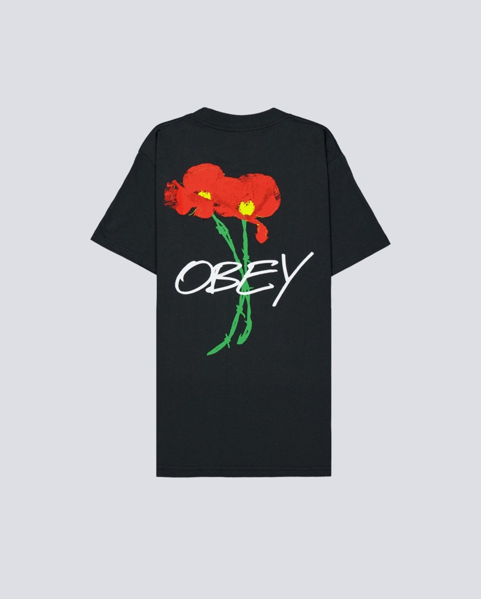 Camiseta Obey Poppies Vintage Negro Hombre 165264123-VBL