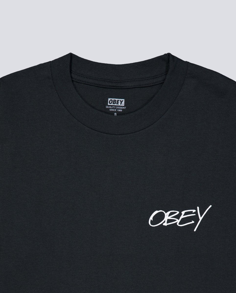 Camiseta Obey Poppies Vintage Negro Hombre 165264123-VBL