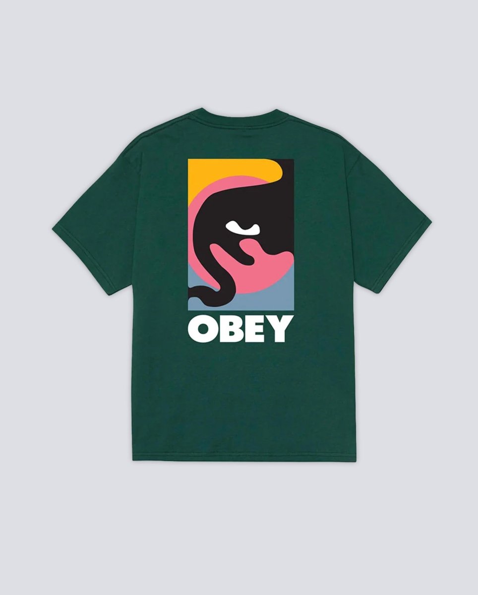 Camiseta Obey Quarter Icon Verde Hombre 165264193-RFR