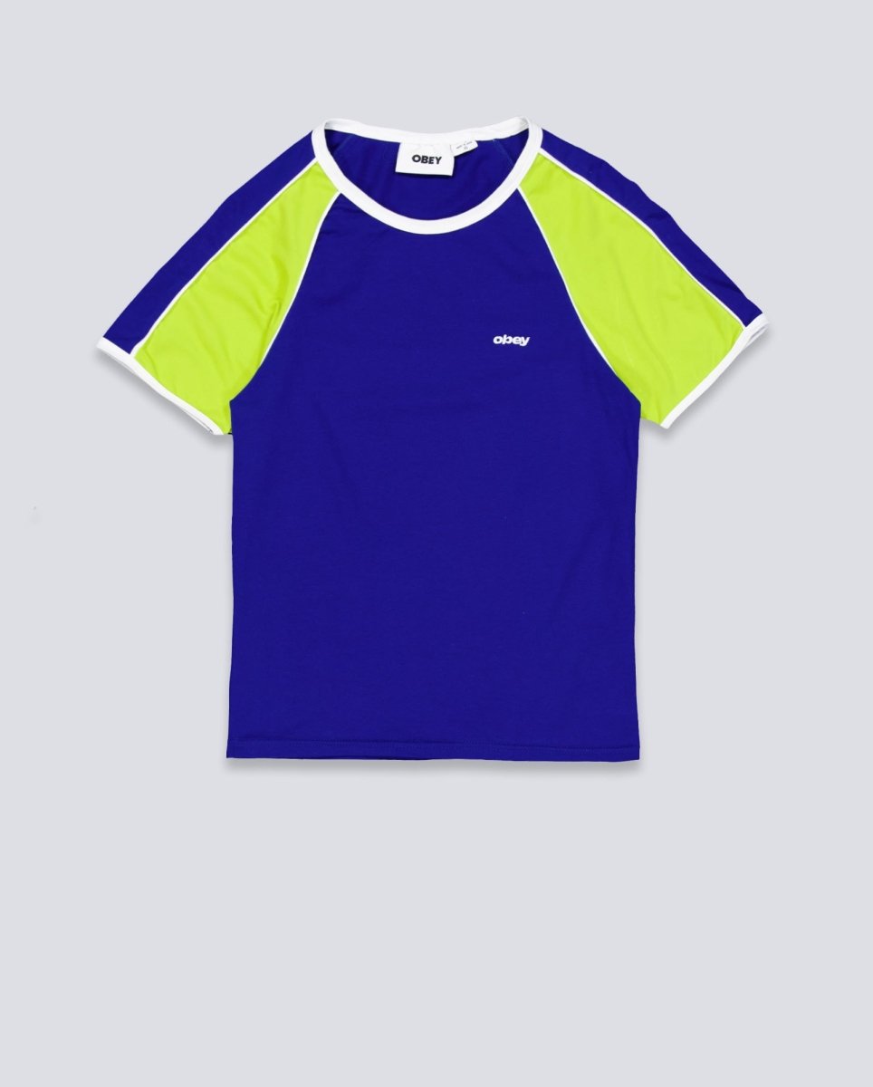 Camiseta Obey Replay Raglan Azul Multicolor Mujer 231080166-BMU