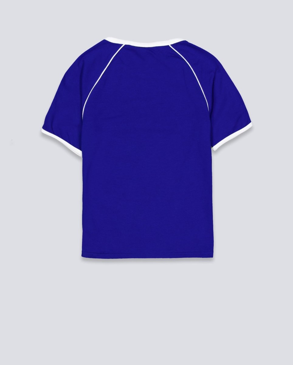Camiseta Obey Replay Raglan Azul Multicolor Mujer 231080166-BMU
