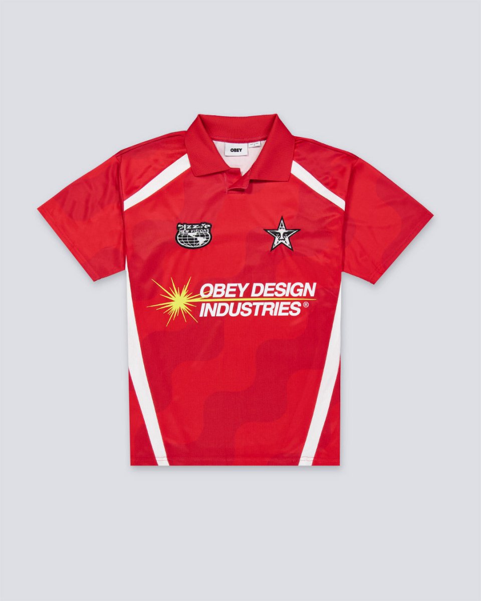 Camiseta Obey Soccer Rojo Unisex 131080372-RDM
