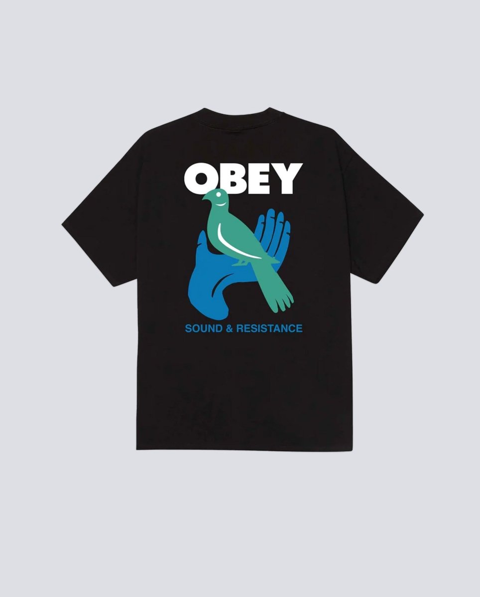 Camiseta Obey Sound And Resistance Bird Negro Hombre 165264213-BLK