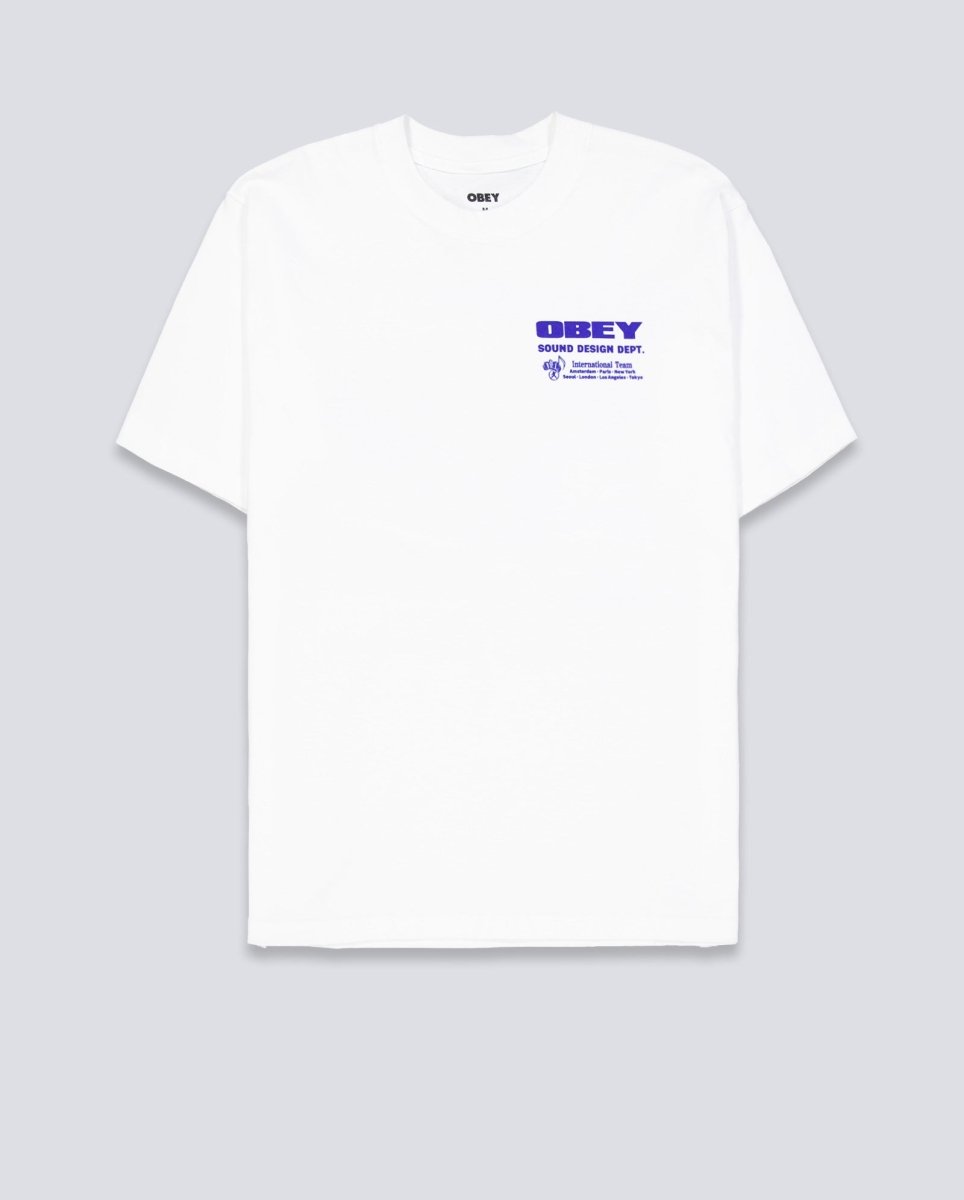 Camiseta Obey Sound Design Dept. Blanco Hombre 168024358