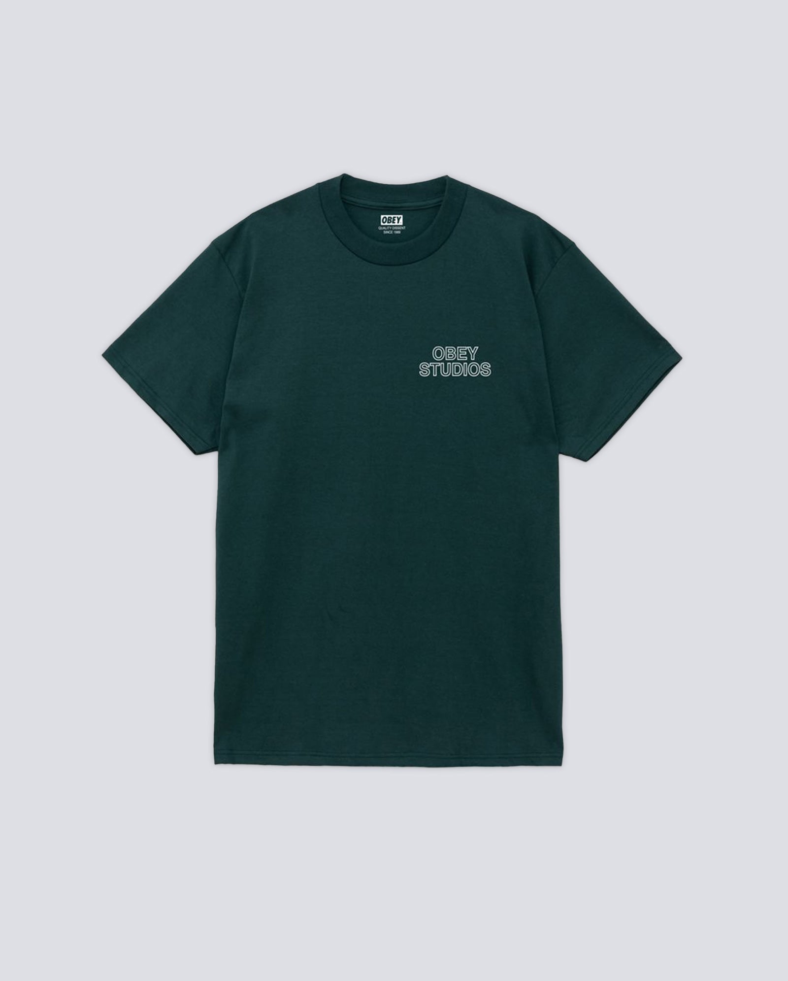 Camiseta Obey Studios Palette Rain Forest Verde Hombre 165264052-RFR