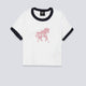 Camiseta Obey Unicorn Kaci Ringer Blanco Mujer