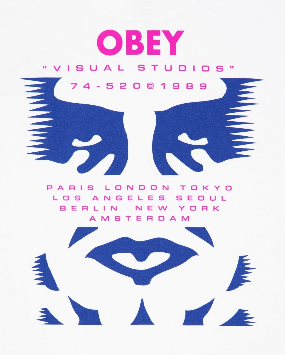 Camiseta Obey Visual Studies Blanco Unisex 165264136-WHT