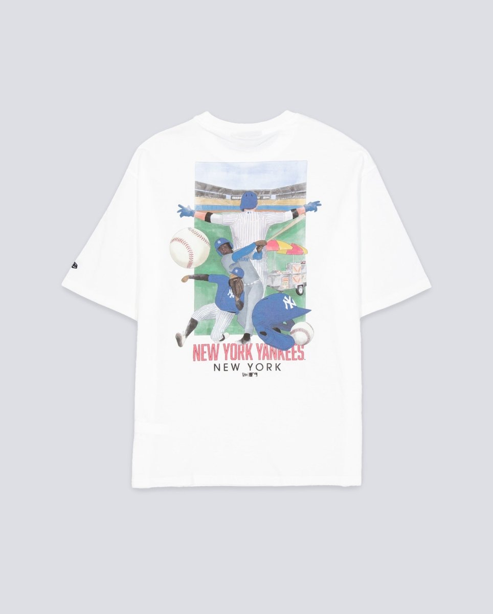 Camiseta Oversized New Era MLB New York Yankees  Beige Unisex 60684328