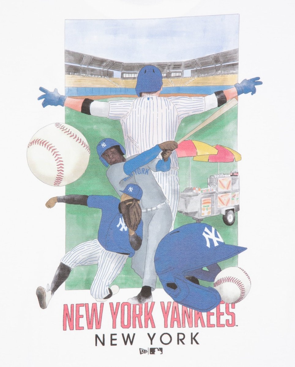 Camiseta Oversized New Era MLB New York Yankees  Beige Unisex 60684328