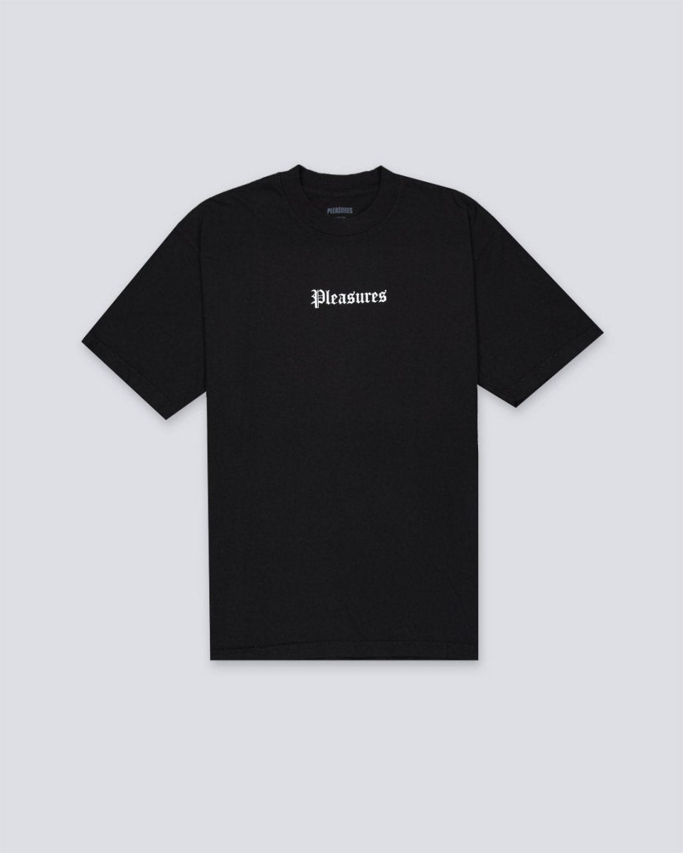 Camiseta Pleasures Burn Again Blanco Hombre P25SP056-BLACK