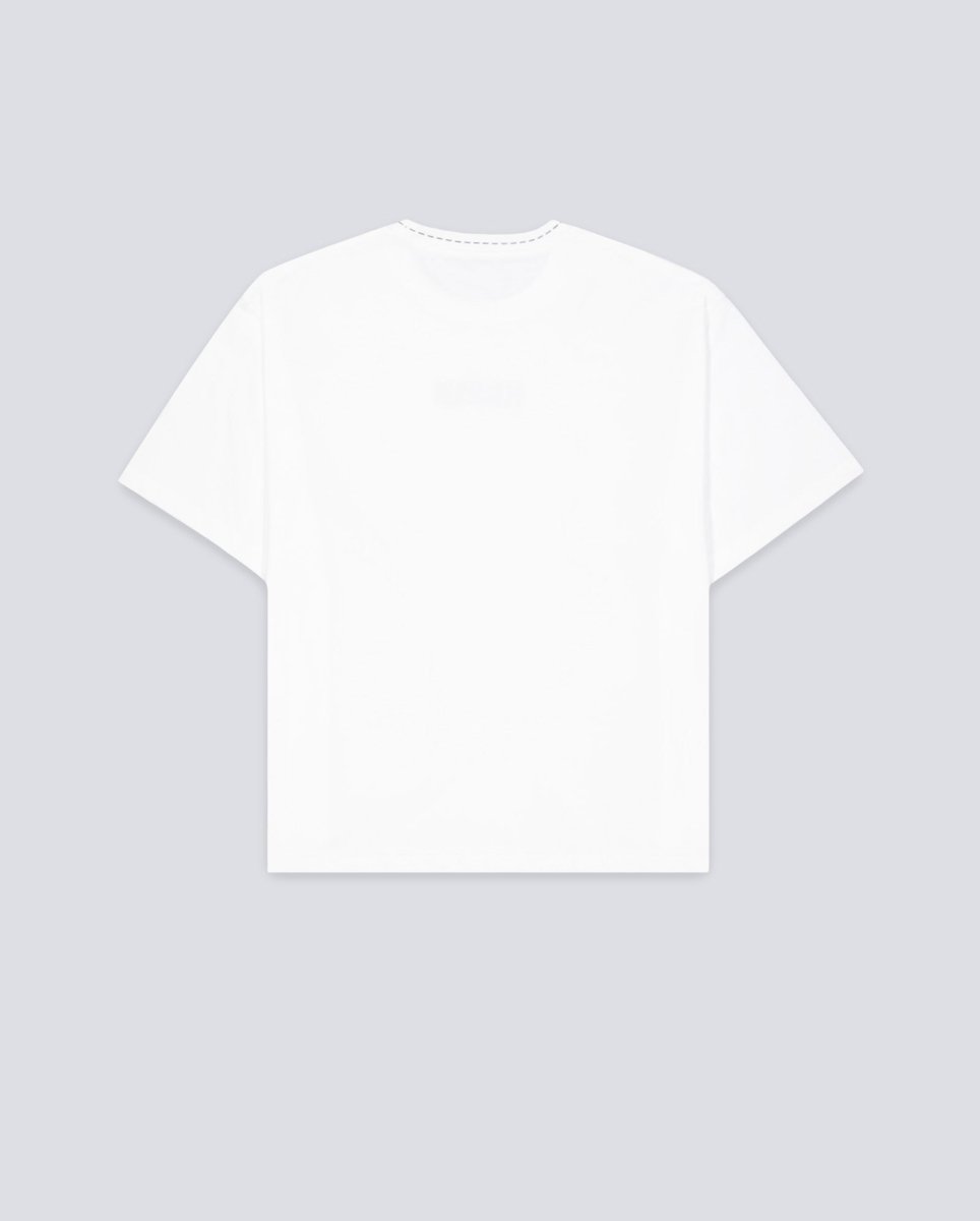 Camiseta Pleasures Cut Here Heavyweight Blanco Unisex P25SP027-WHITE