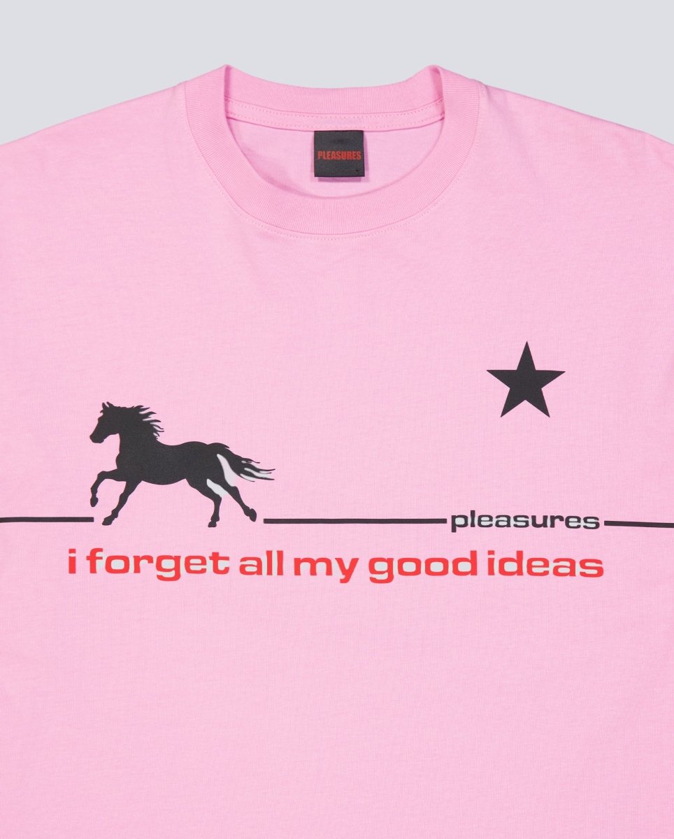 Camiseta Pleasures Forget Rosa Unisex P26SP058