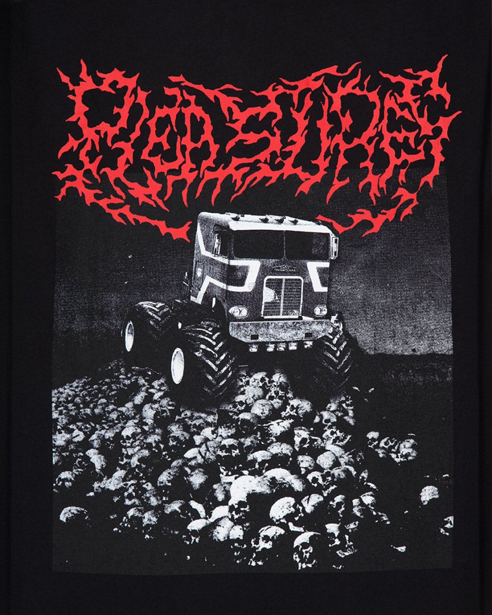 Camiseta Pleasures Off Road Negro Hombre P25SP065-BLACK