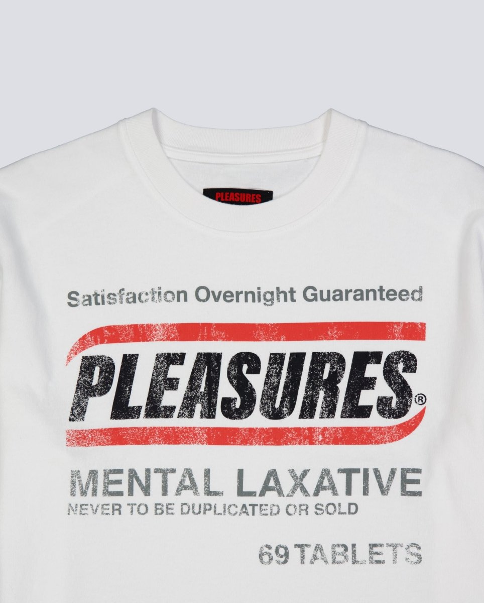 Camiseta Pleasures Relief Heavyweight Blanco Unisex