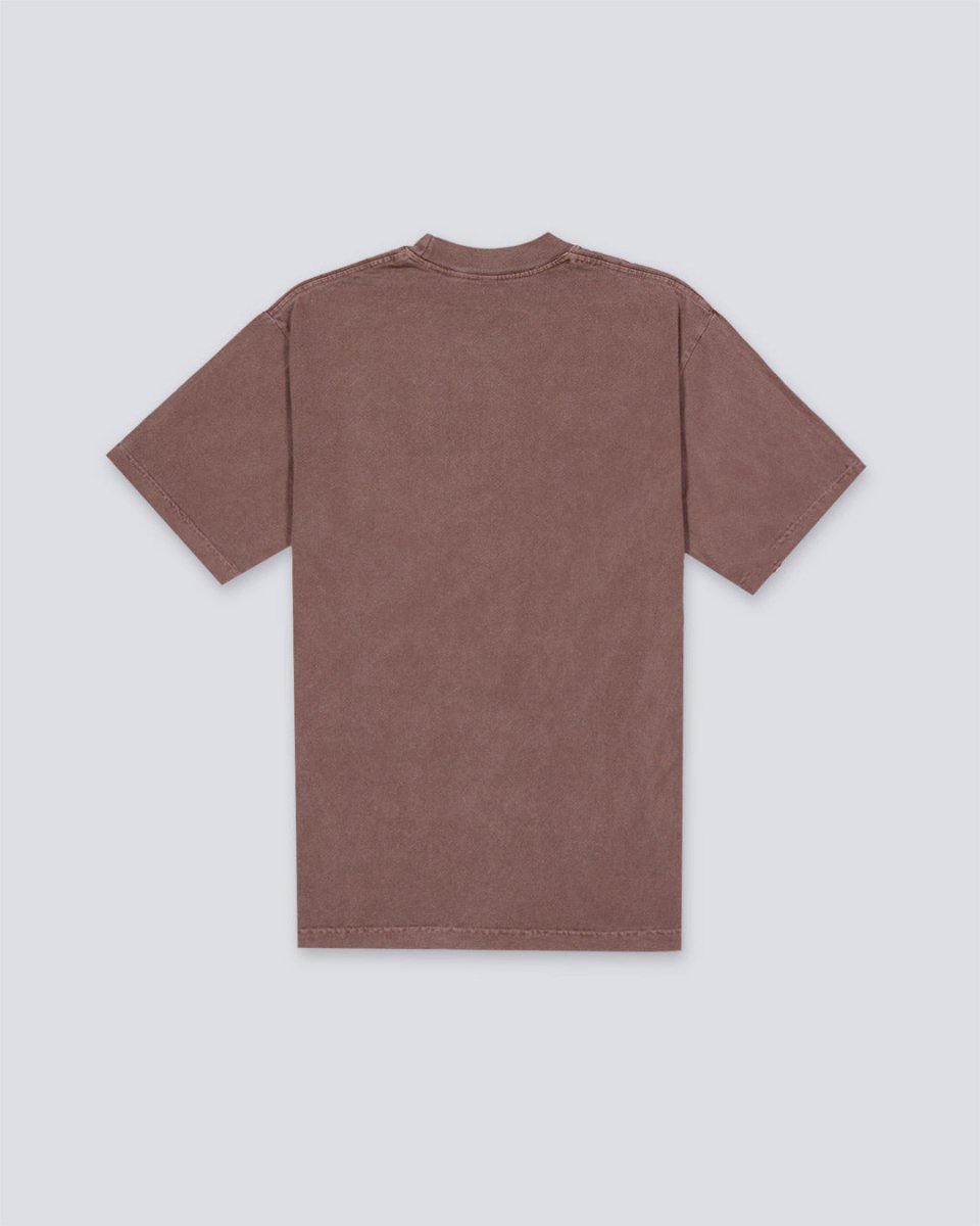 Camiseta Pleasures Satisfaction Marrón Hombre P25SP052-BROWN