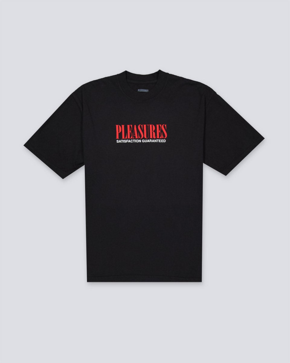 Camiseta Pleasures Satisfaction Negro Hombre P25SP052-BLACK