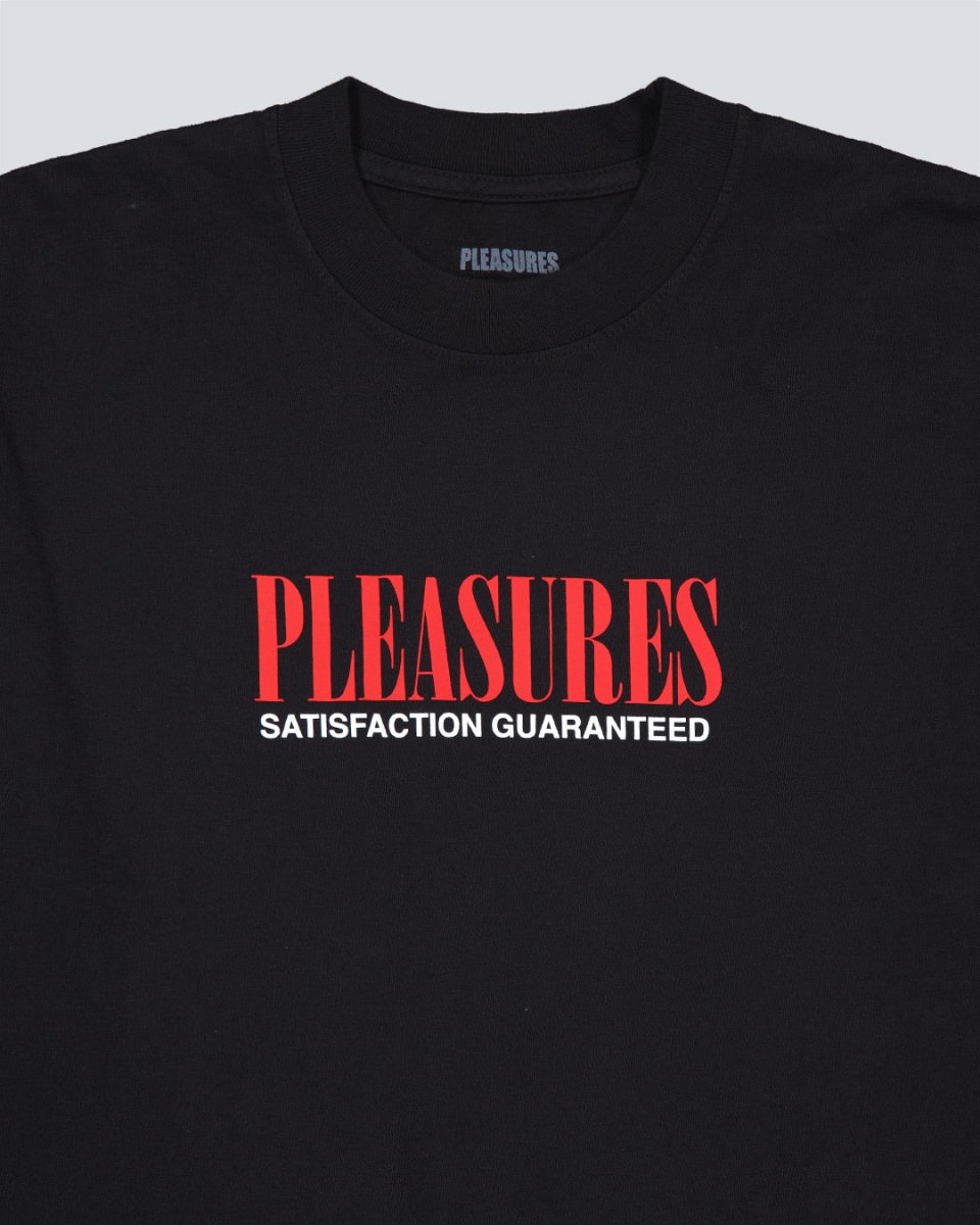 Camiseta Pleasures Satisfaction Negro Hombre P25SP052-BLACK
