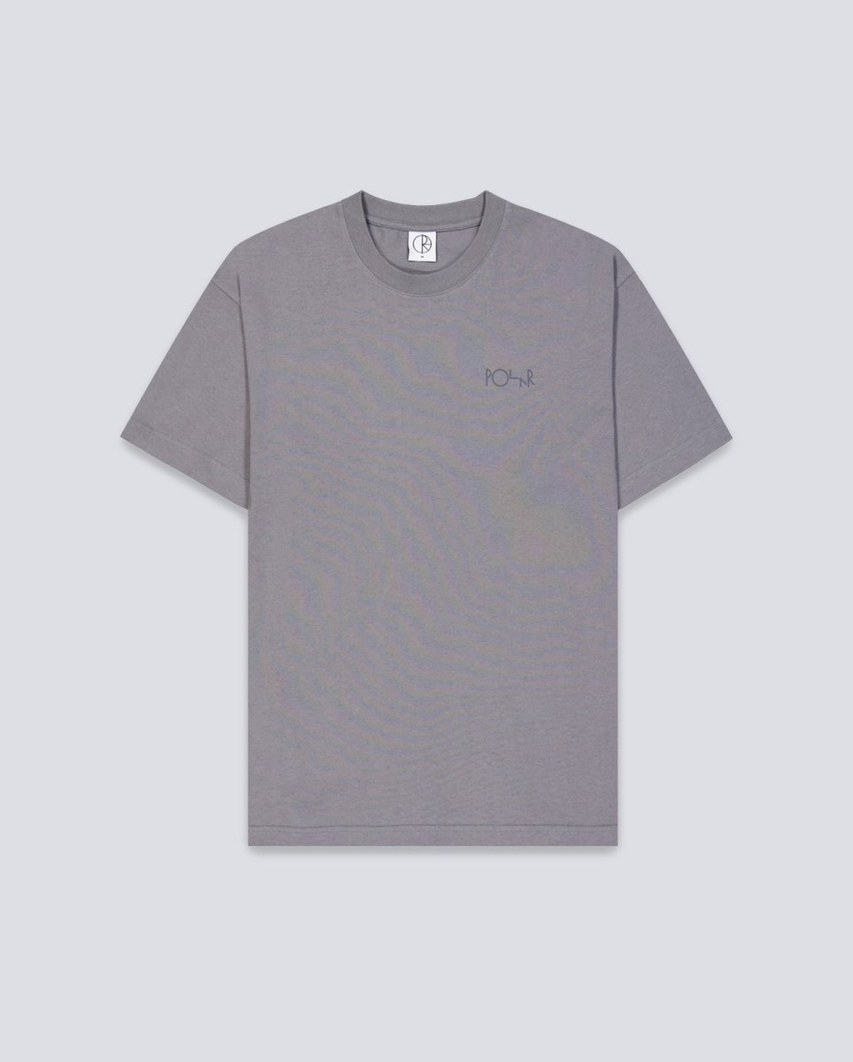 Camiseta Polar Skate Co. Contrast Tee Stroke Logo Gris Unisex POLARSS25-09