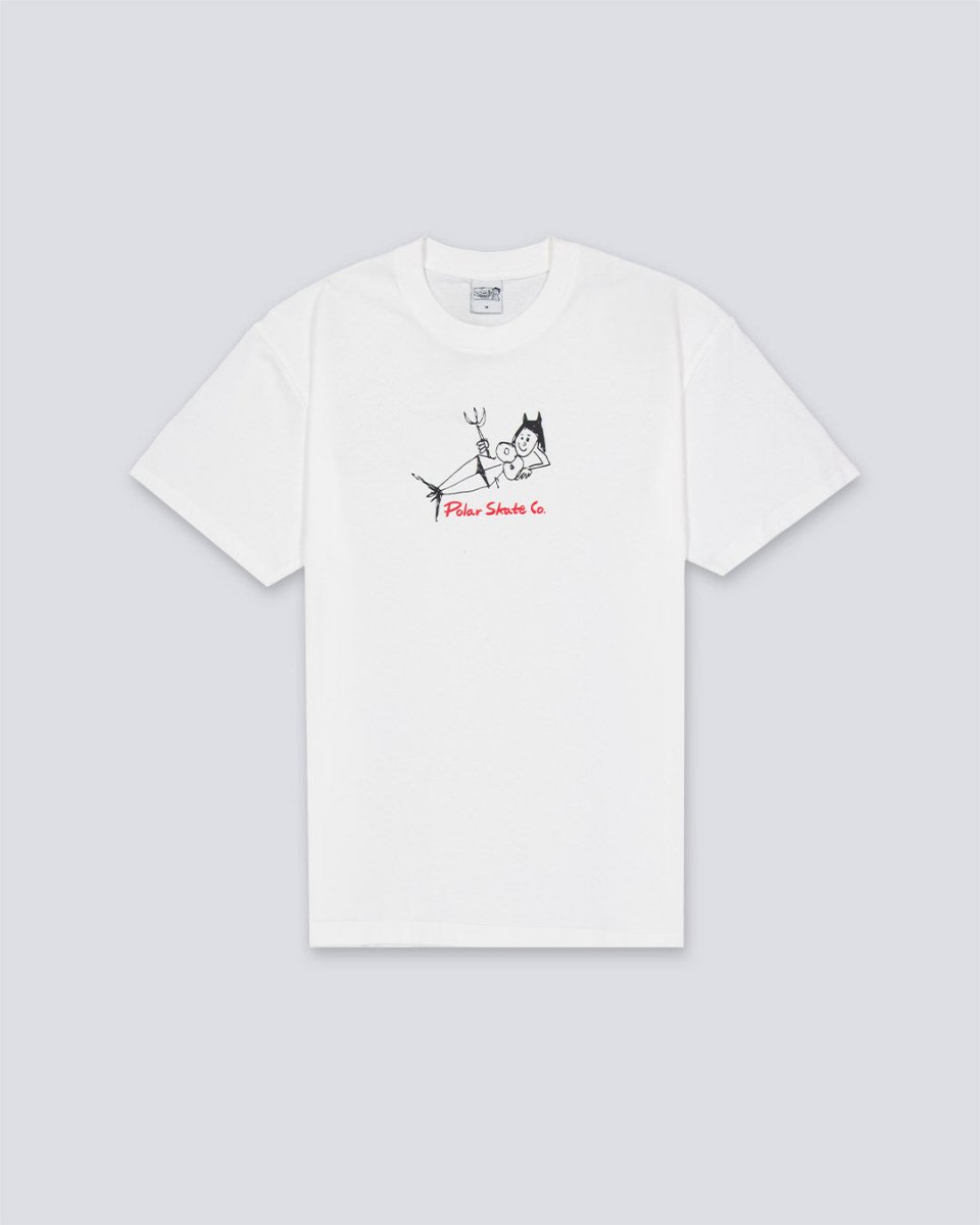 Camiseta Polar Skate Co Devil Woman Blanco Hombre POLARSS25-51