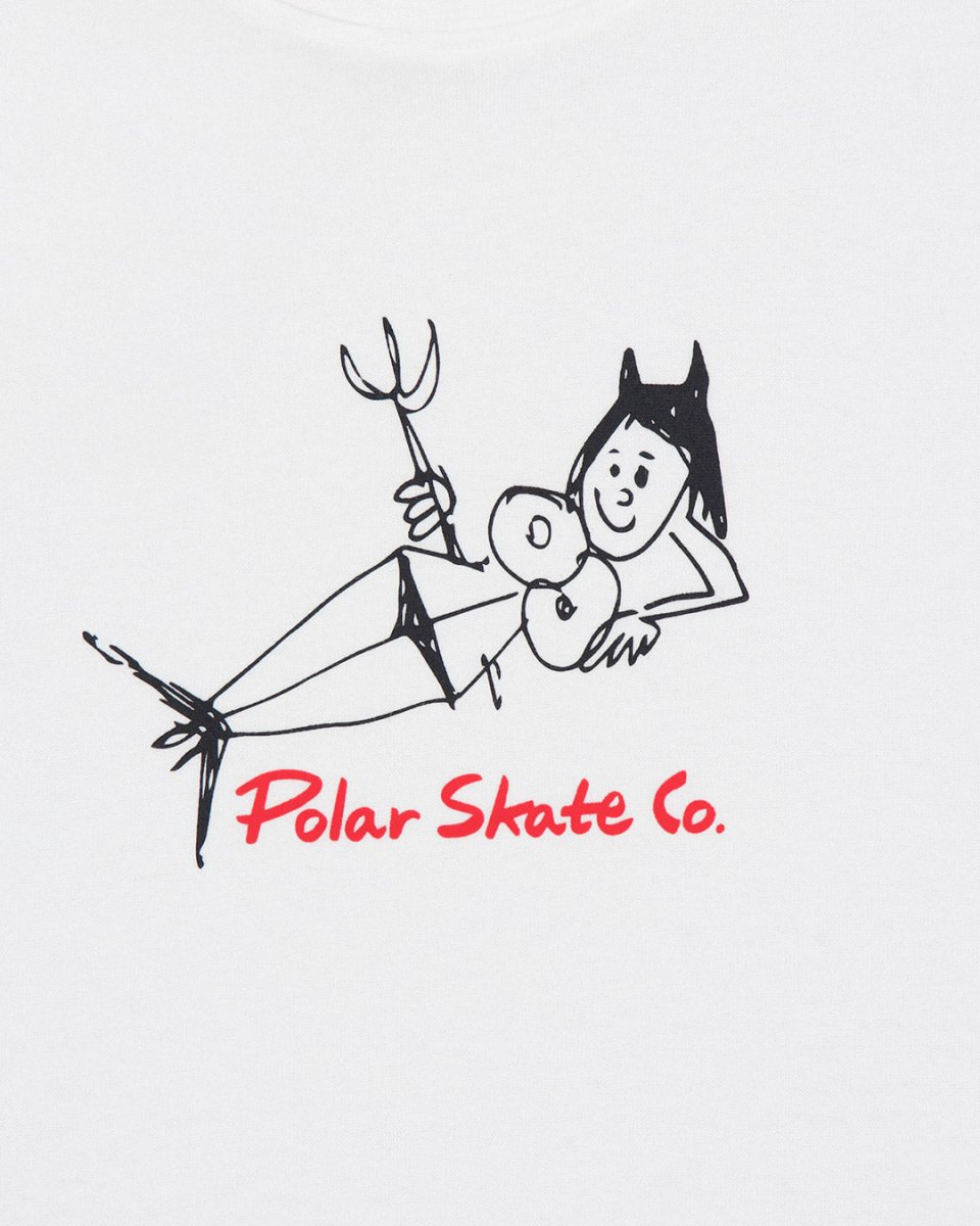 Camiseta Polar Skate Co Devil Woman Blanco Hombre POLARSS25-51