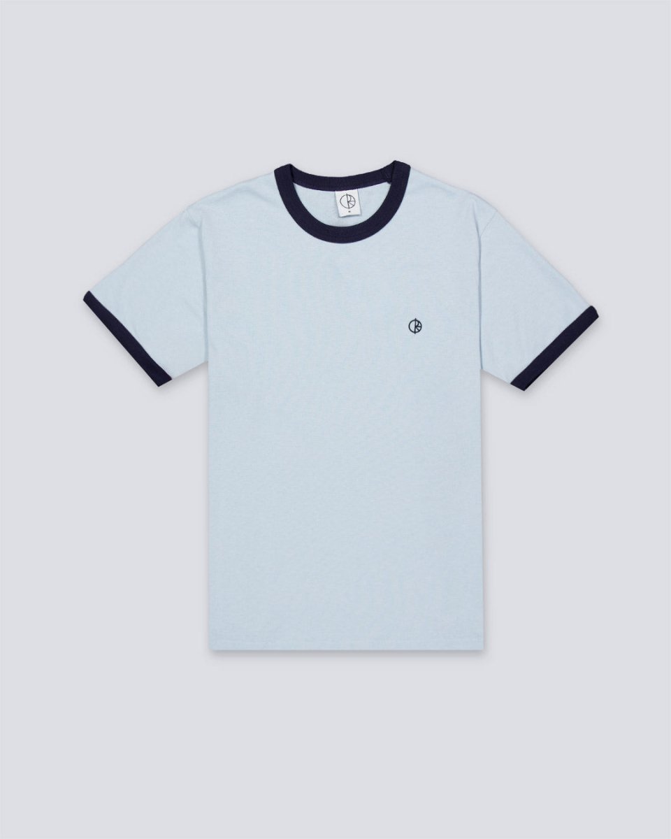 Camiseta Polar Skate Co Ringer Azul Claro Hombre POLARSS25-34