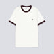 Camiseta Polar Skate Co Ringer Blanco Y Marrón Unisex