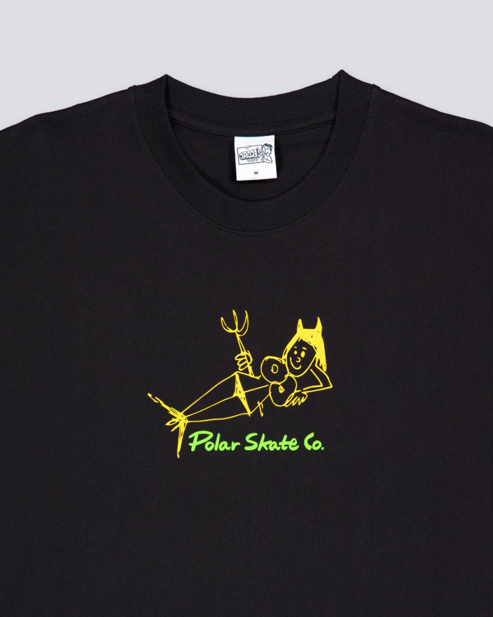 Camiseta Polar Skate Co The Devil Woman Negro Hombre POLARSS25-50