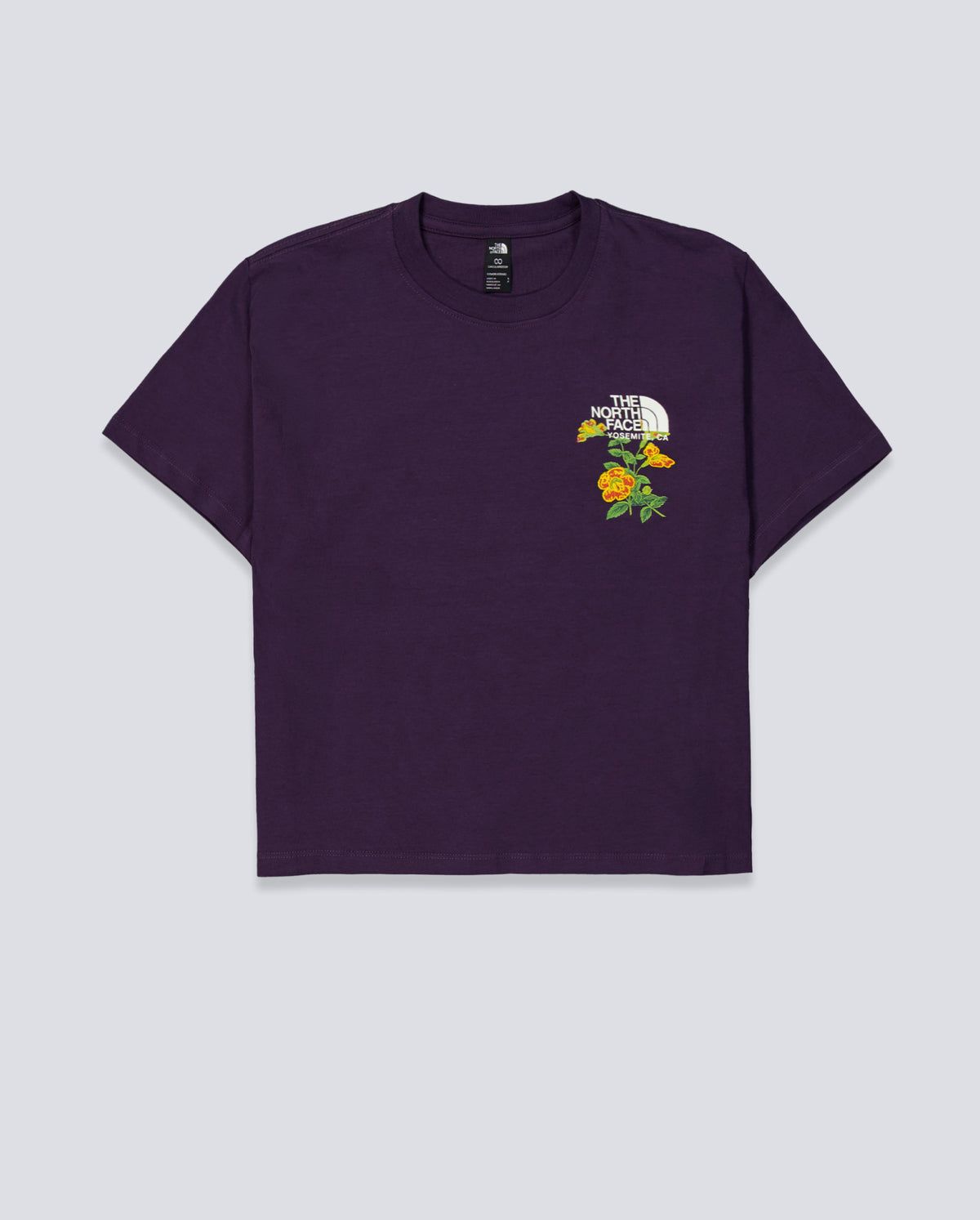Camiseta The North Face Flora Embro Regular Morado Mujer NF0A8G9QG5O1