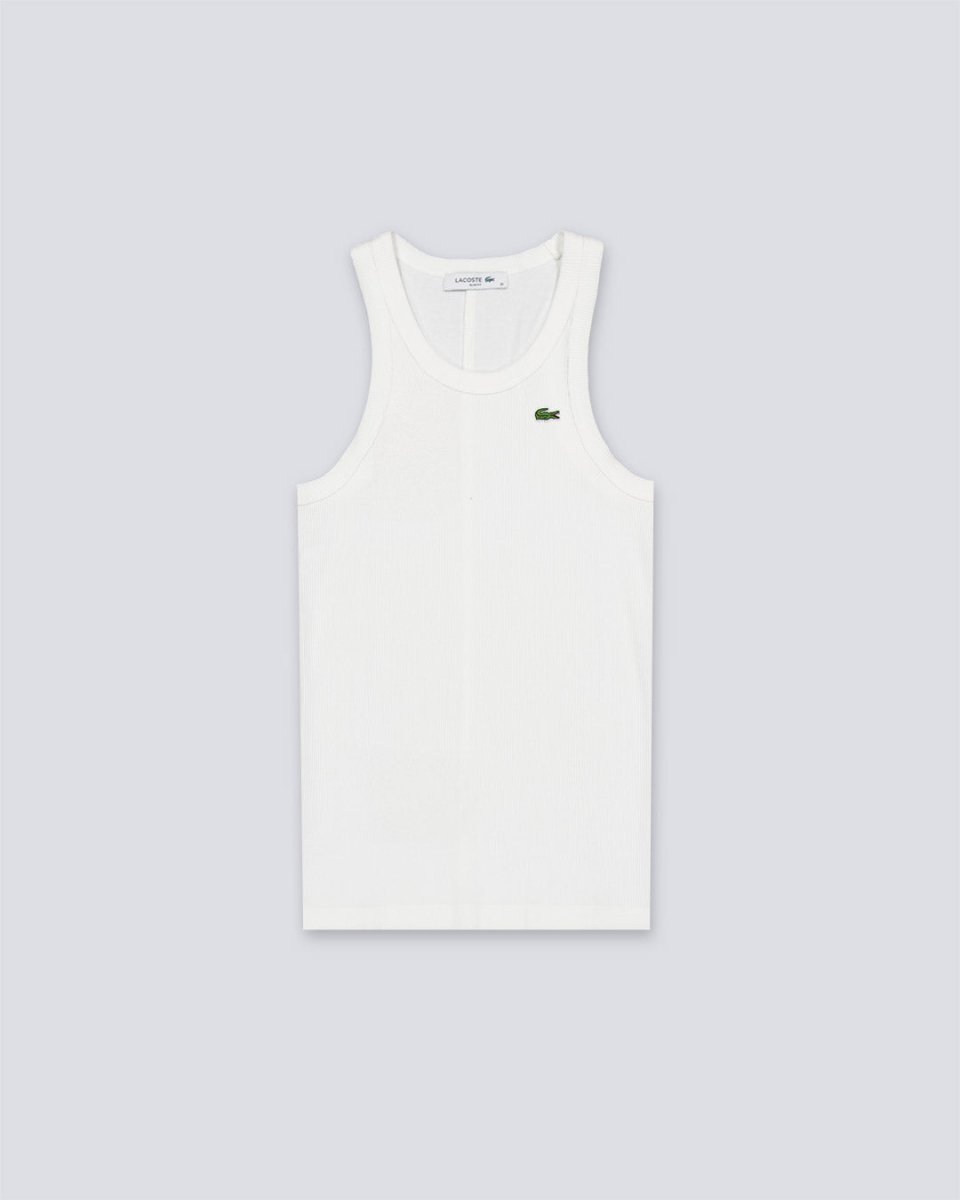 Camiseta Tirantes Lacoste Slim Fit Cotton Blanco Mujer TF5388-00-70V