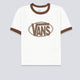 Camiseta Vans Center Chest Ringer Blanco Mujer