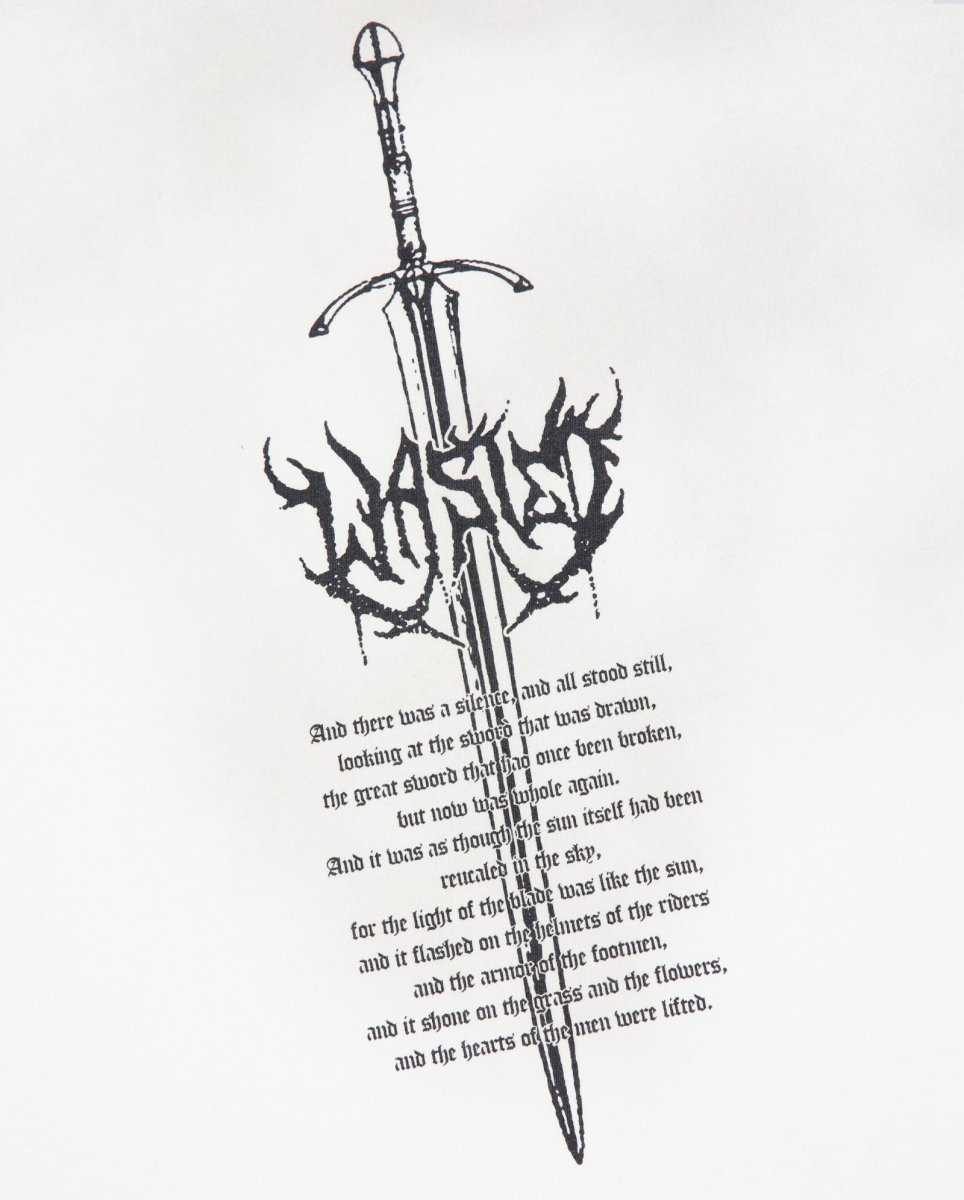 Camiseta Wasted Paris Sword Boxy Blanco Unisex WSTDFW25-8